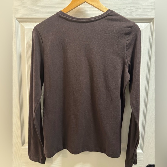 NWT Brown, Long-sleeved Tee. Size Small. Super soft! - Picture 3 of 3